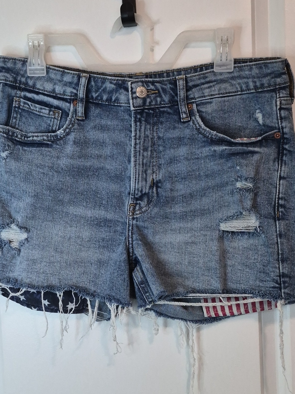 Old Navy Light Blue Distressed Denim Shorts